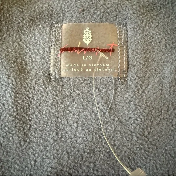 Free People In The Zone Zip Up Fleece Jacket Skyline/ Sour Citrus Size Large - Picture 8 of 11